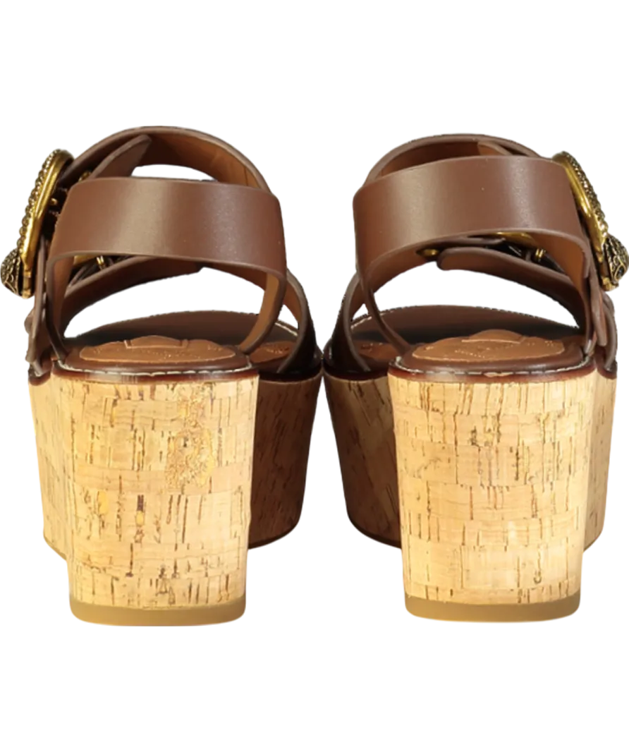 Kurt Geiger Brown Mayfair Flatform Sandals UK 6 EU 39 👠