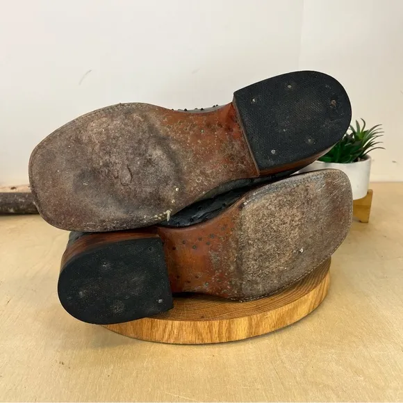 Lagarto | Gunsmoke Full Quill Ostrich Leather Western Boots Grey Size 8.5