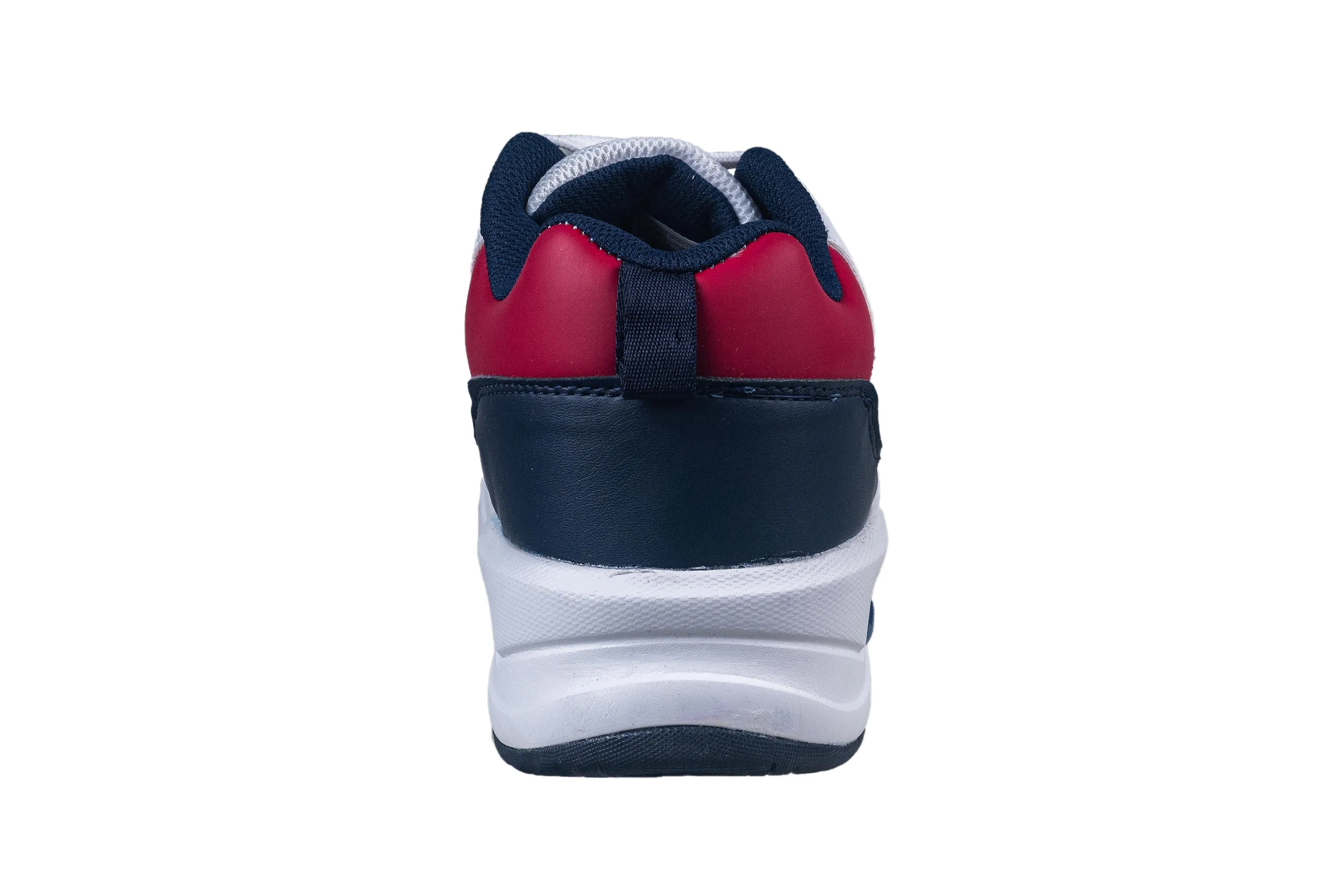 Lakhani Gents White/Navy/Red Sports Shoe