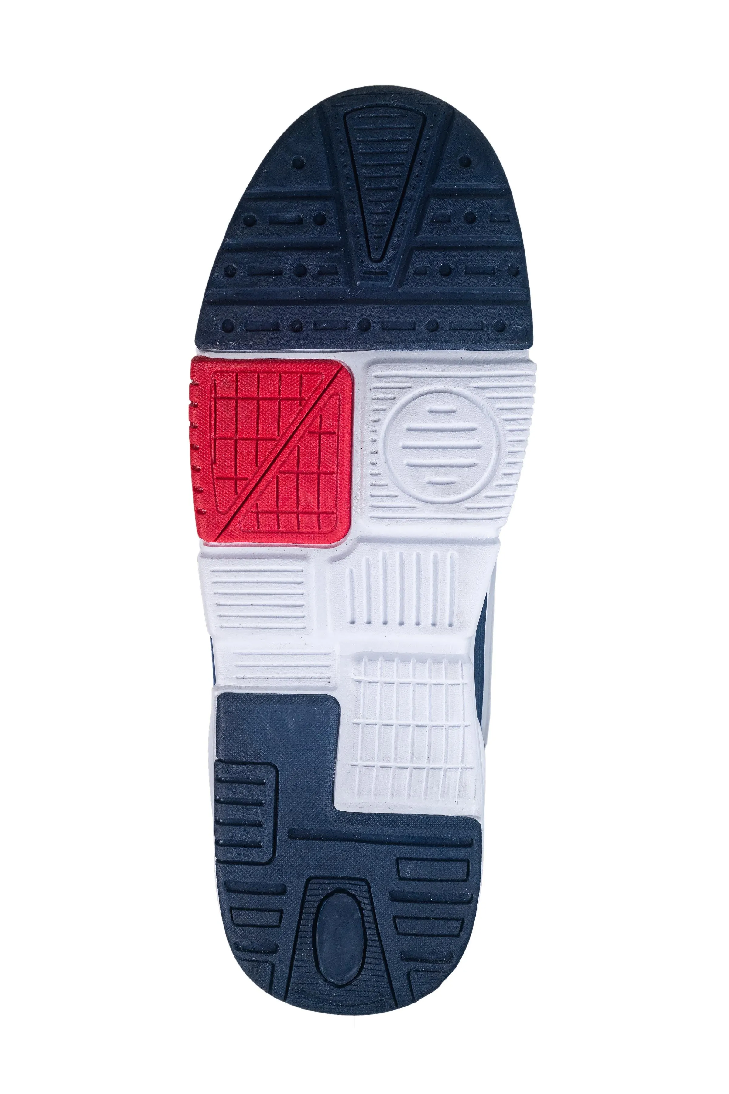 Lakhani Gents White/Navy/Red Sports Shoe