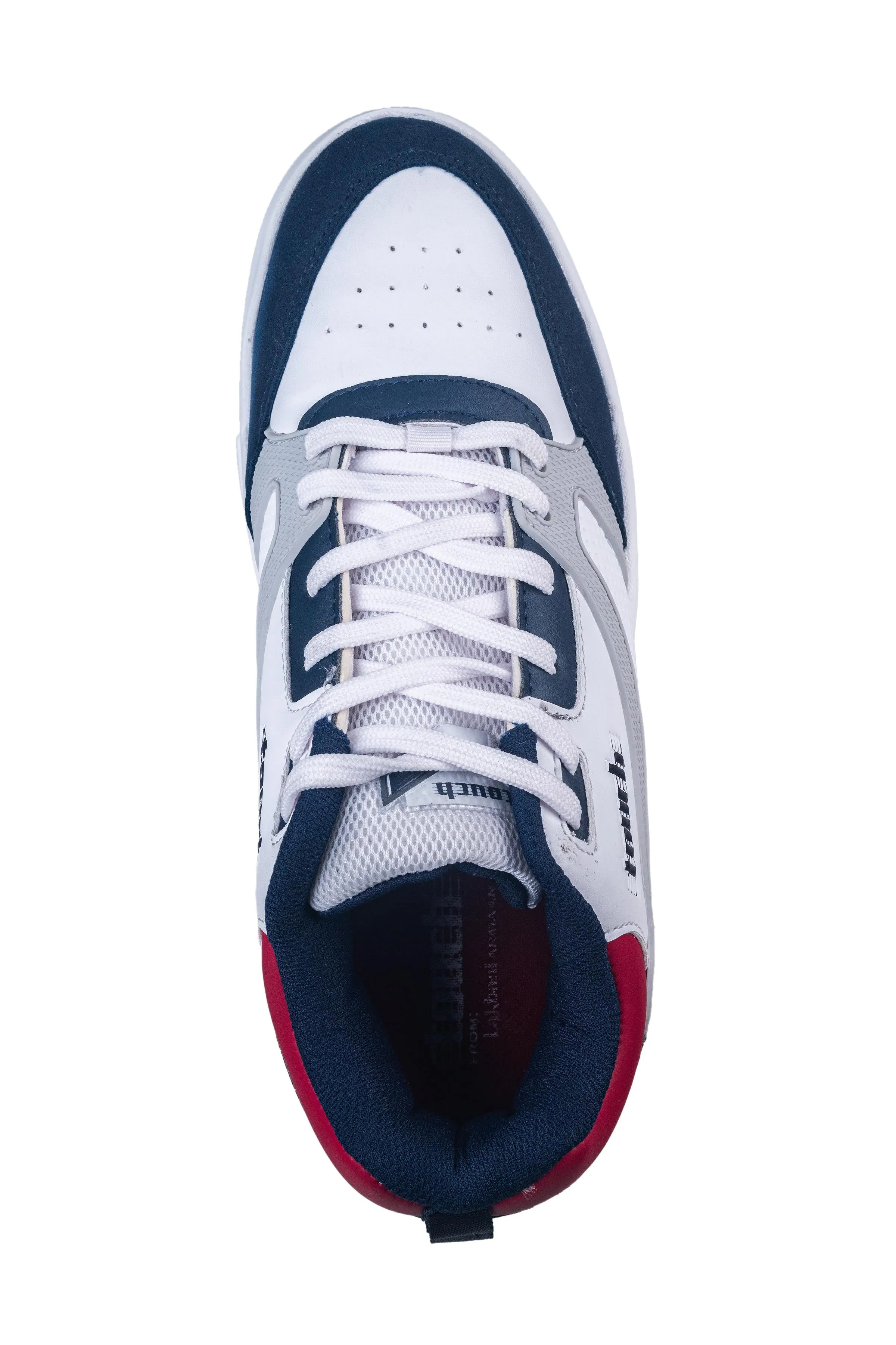 Lakhani Gents White/Navy/Red Sports Shoe