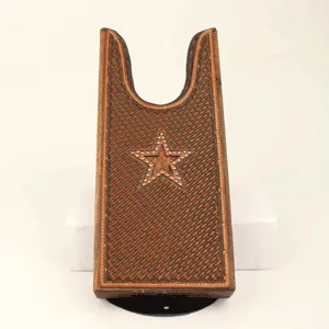 Leather & Wood Embossed Boot Jack