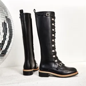 Leather boots Martin Women boots