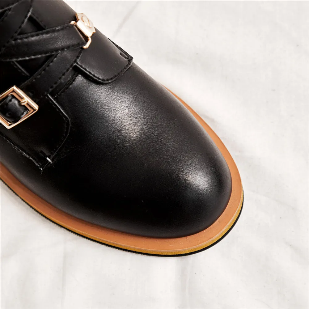 Leather boots Martin Women boots