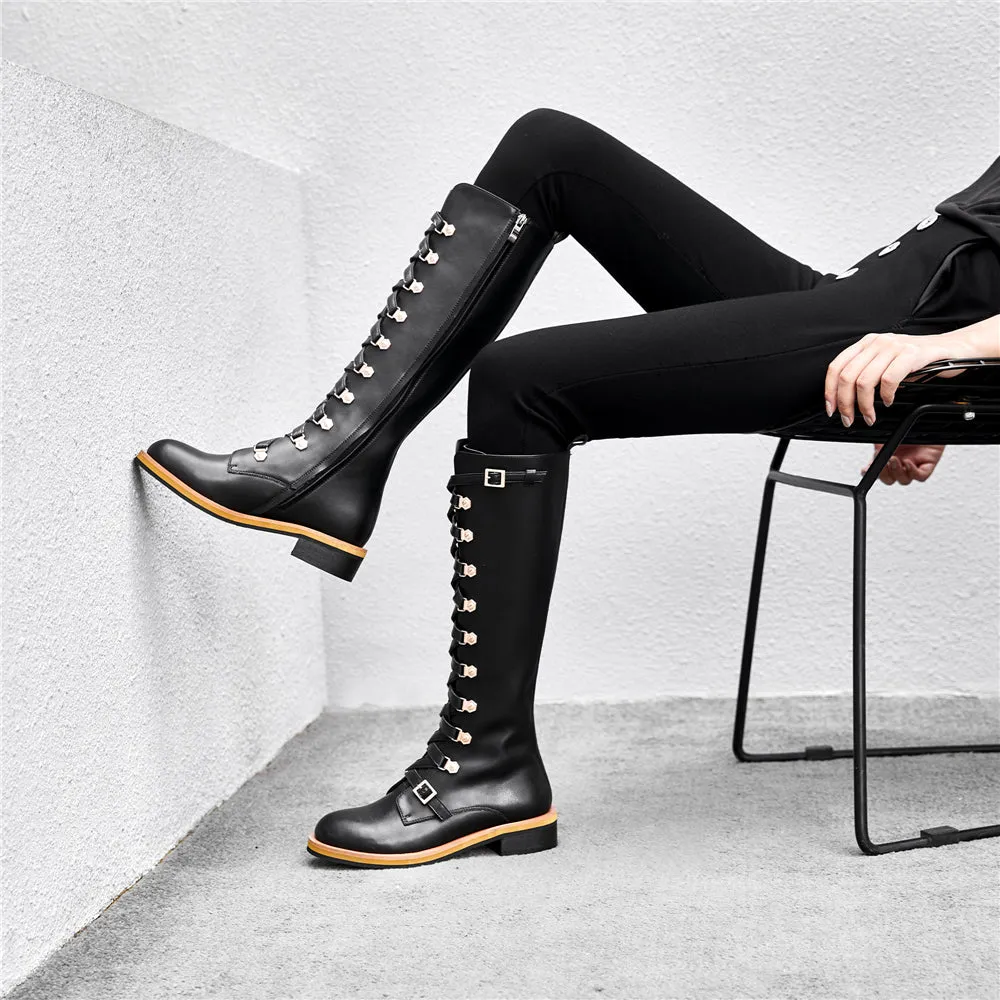 Leather boots Martin Women boots