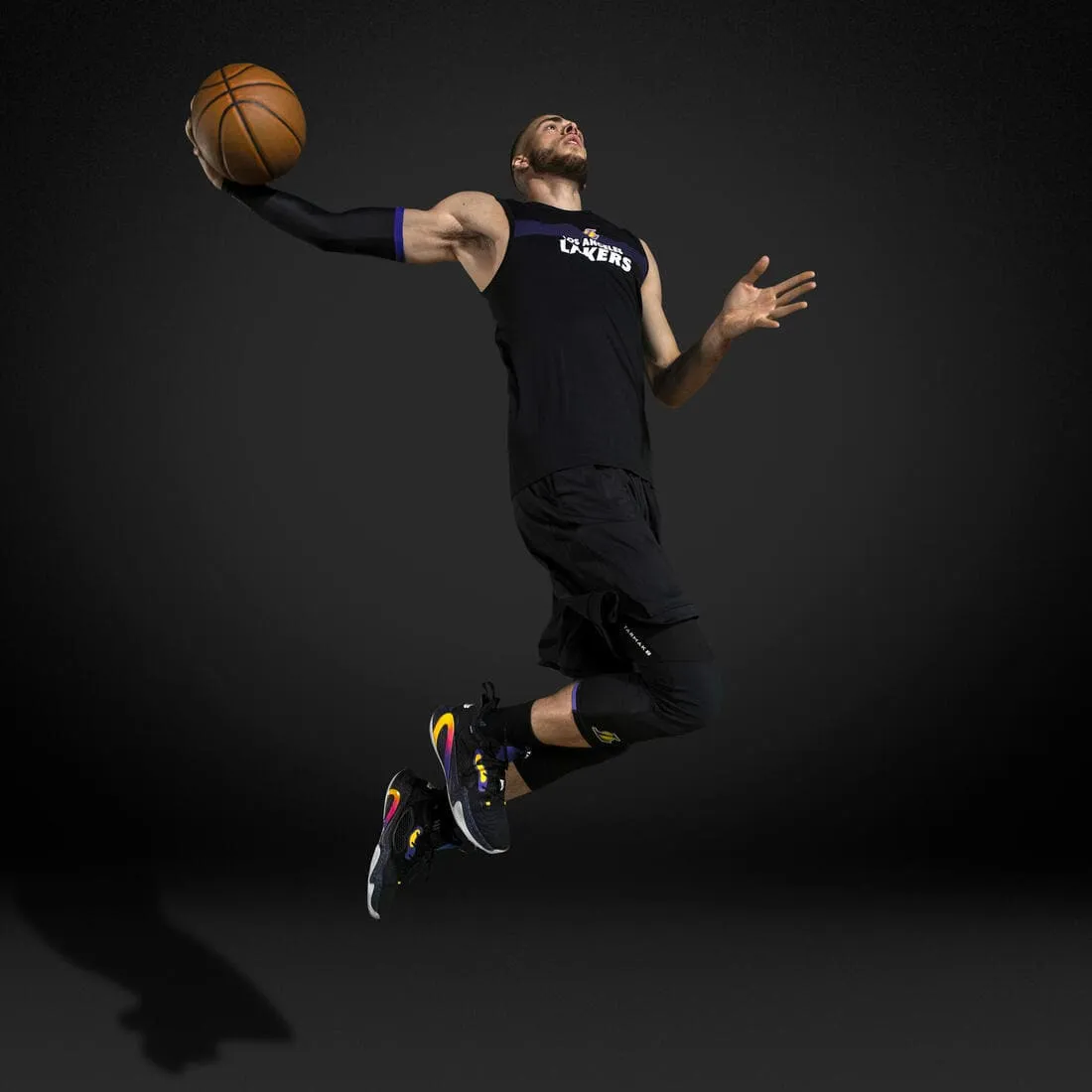Legging basketball 3/4 NBA Los Angeles Lakers homme/femme - 500
