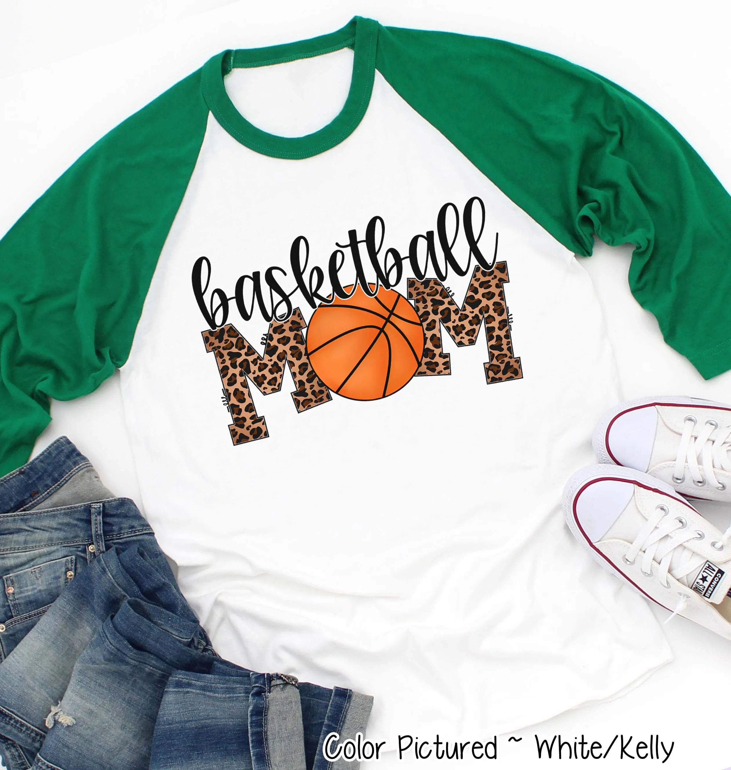 Leopard Basketball Mom Tee