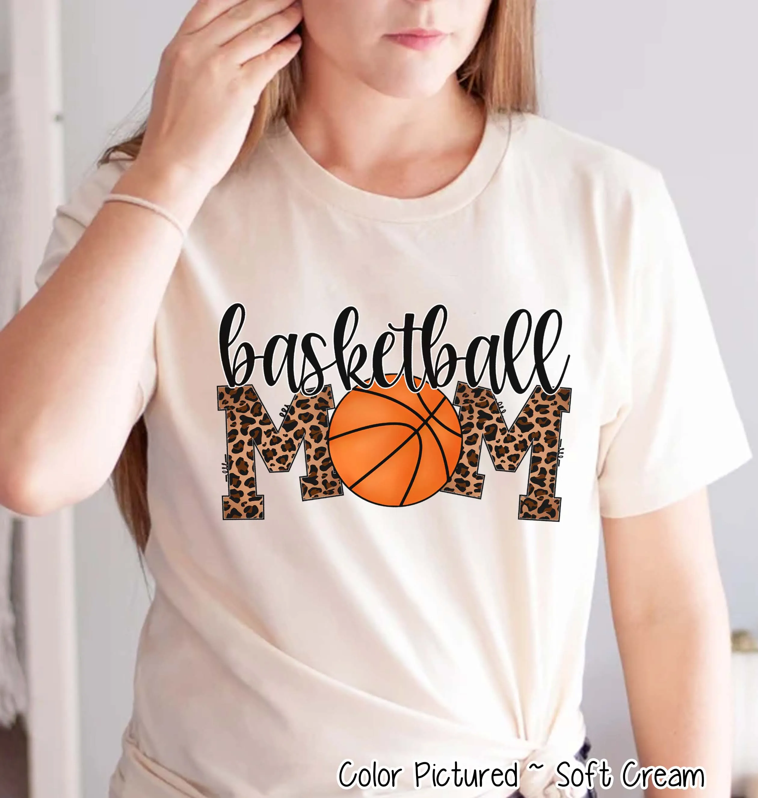 Leopard Basketball Mom Tee