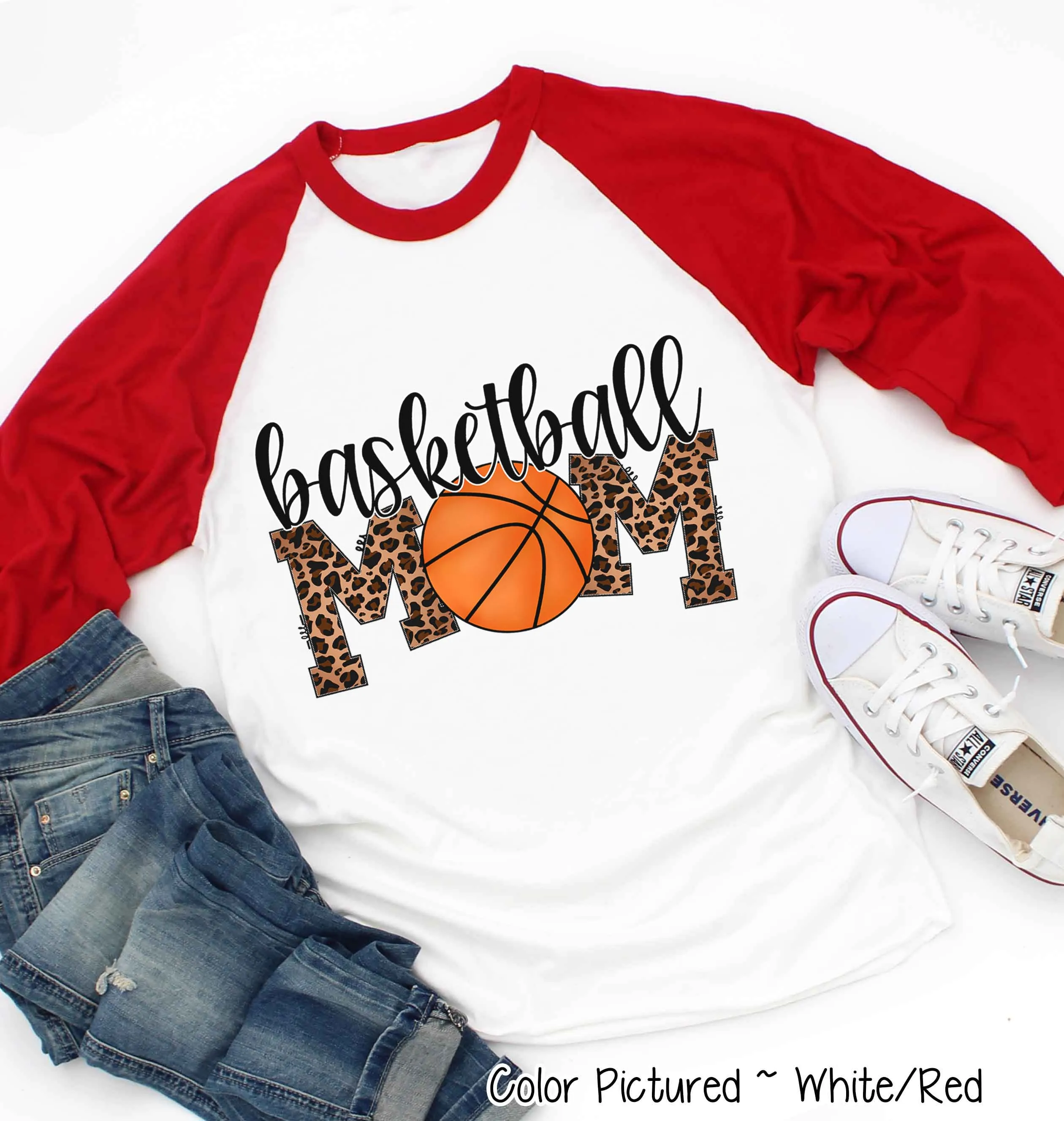 Leopard Basketball Mom Tee