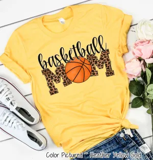 Leopard Basketball Mom Tee