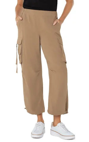 Liverpool Camel Cinch Pull On Cargo Pants