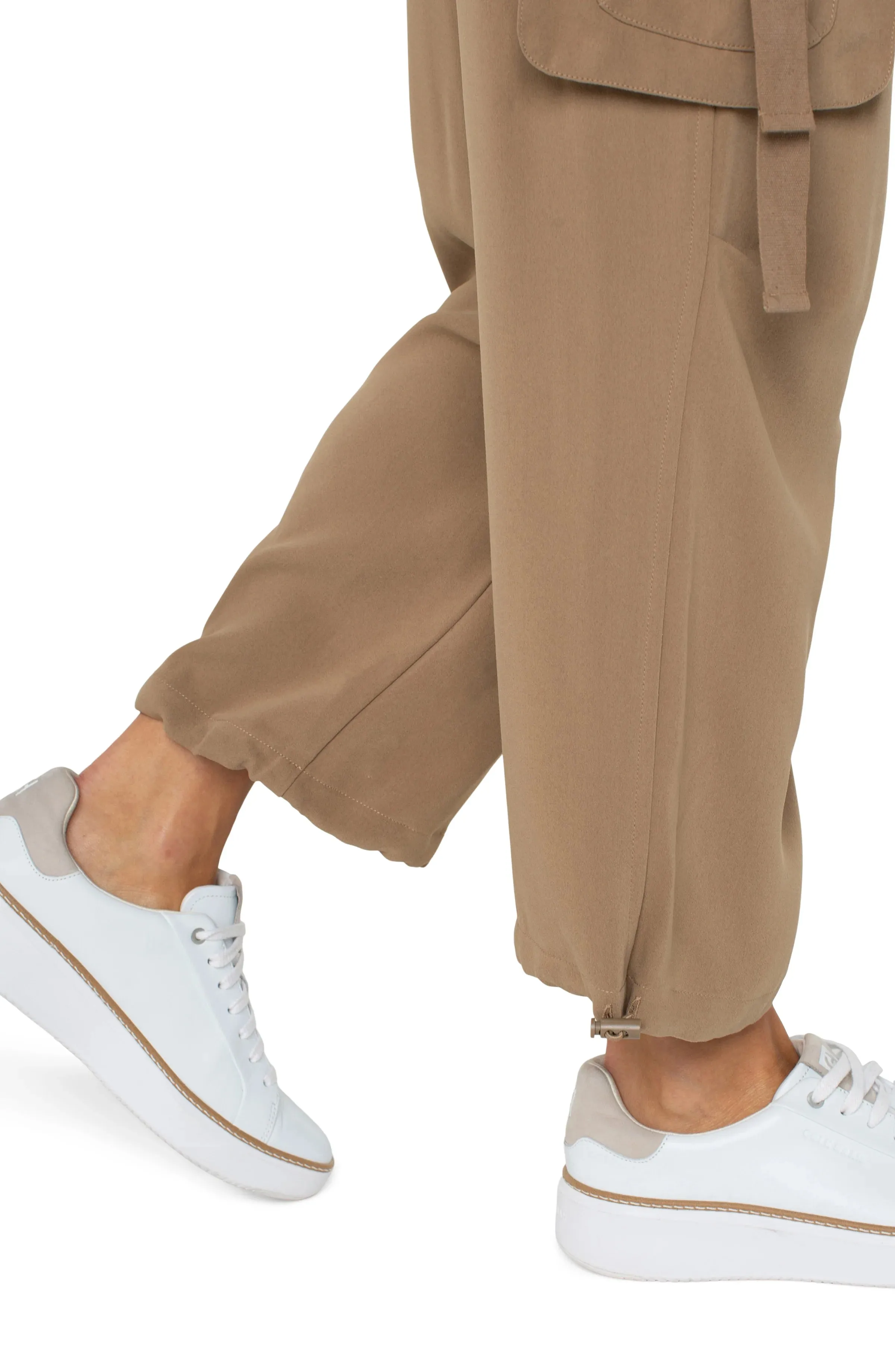 Liverpool Camel Cinch Pull On Cargo Pants
