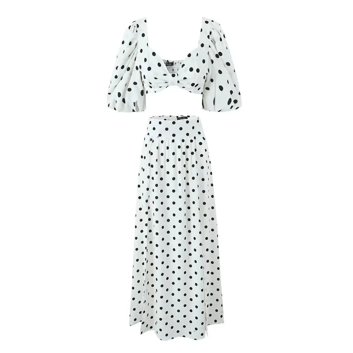 Liza Polka Dot Skirt Set