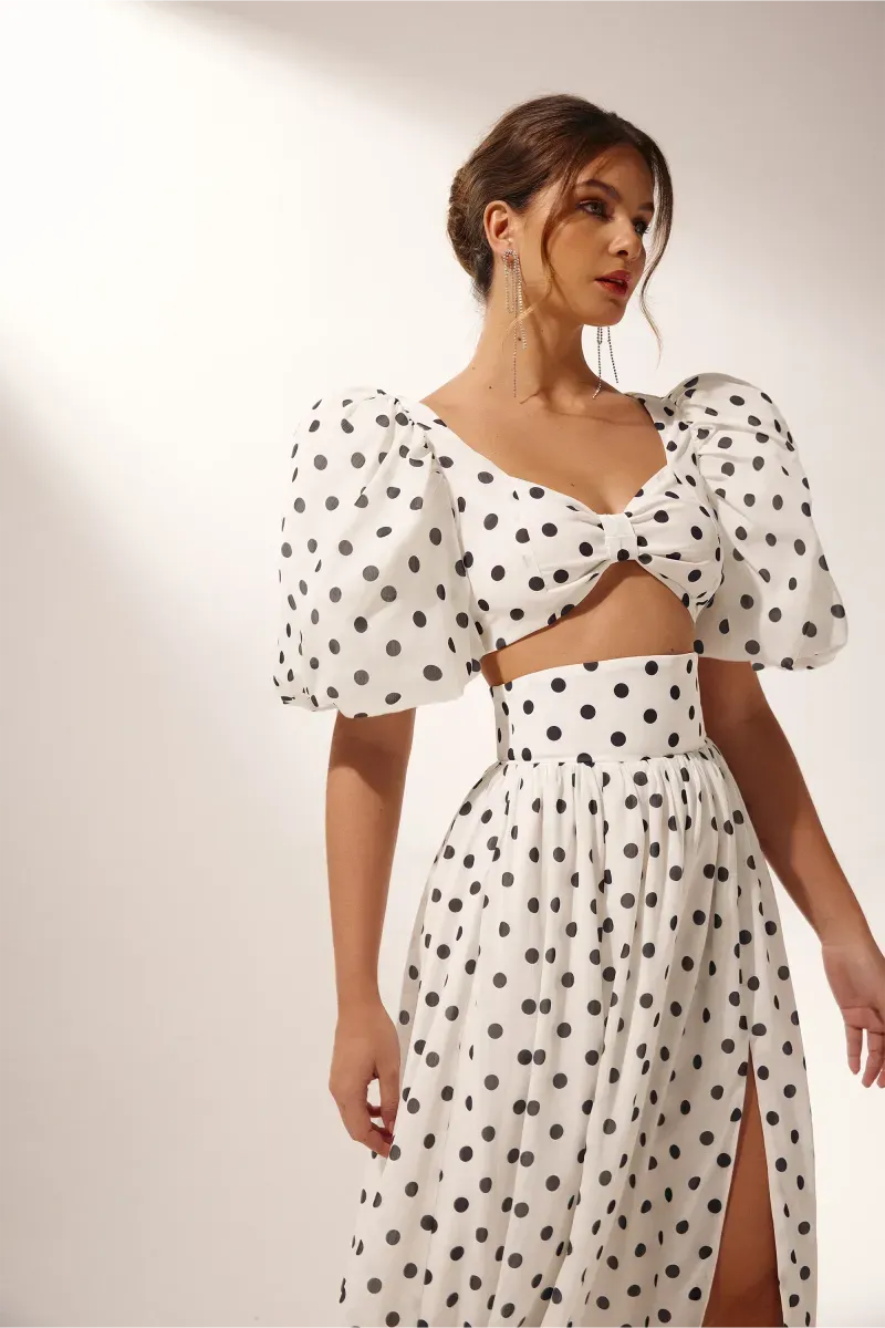 Liza Polka Dot Skirt Set