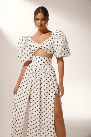 Liza Polka Dot Skirt Set