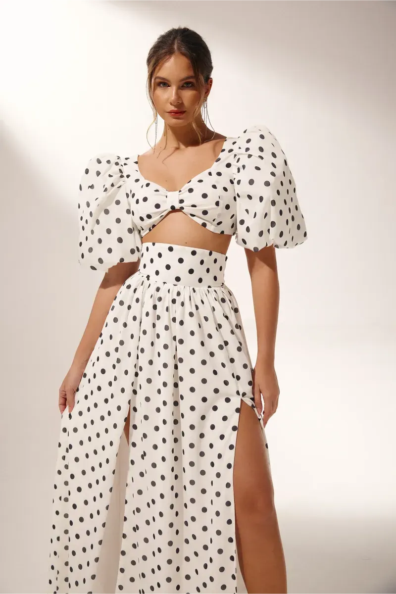 Liza Polka Dot Skirt Set