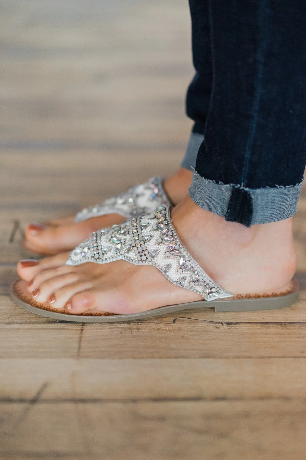 Loving U Naughty Monkey Sandals - White