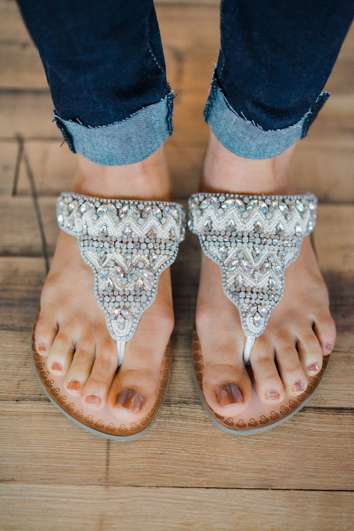 Loving U Naughty Monkey Sandals - White