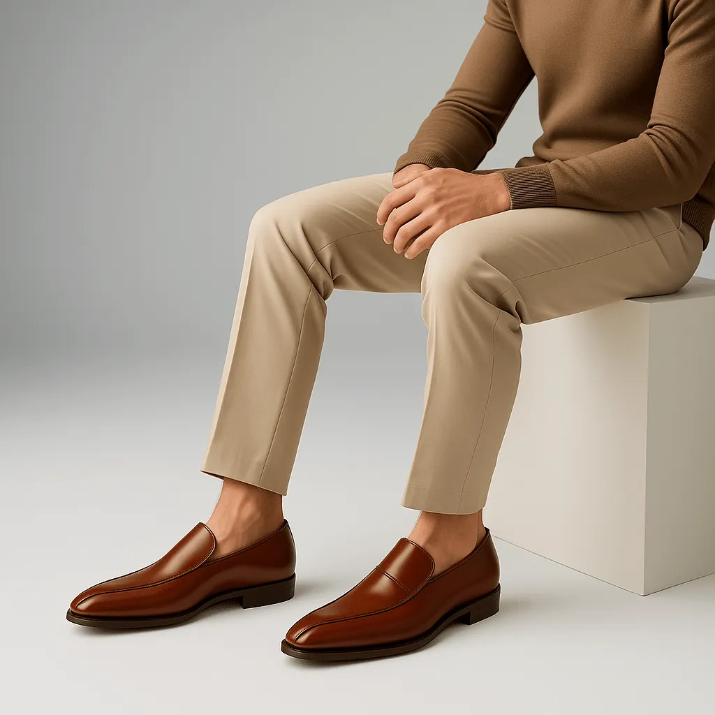 LumiNovi | The Pointed Leather Loafers