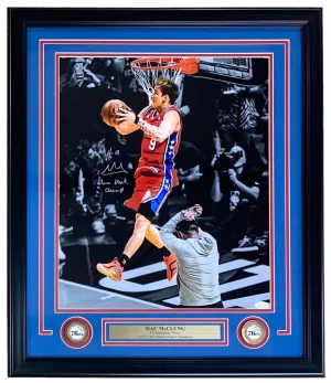 Mac McClung Signed Framed 16x20 76ers NBA Slam Dunk Contest Photo JSA