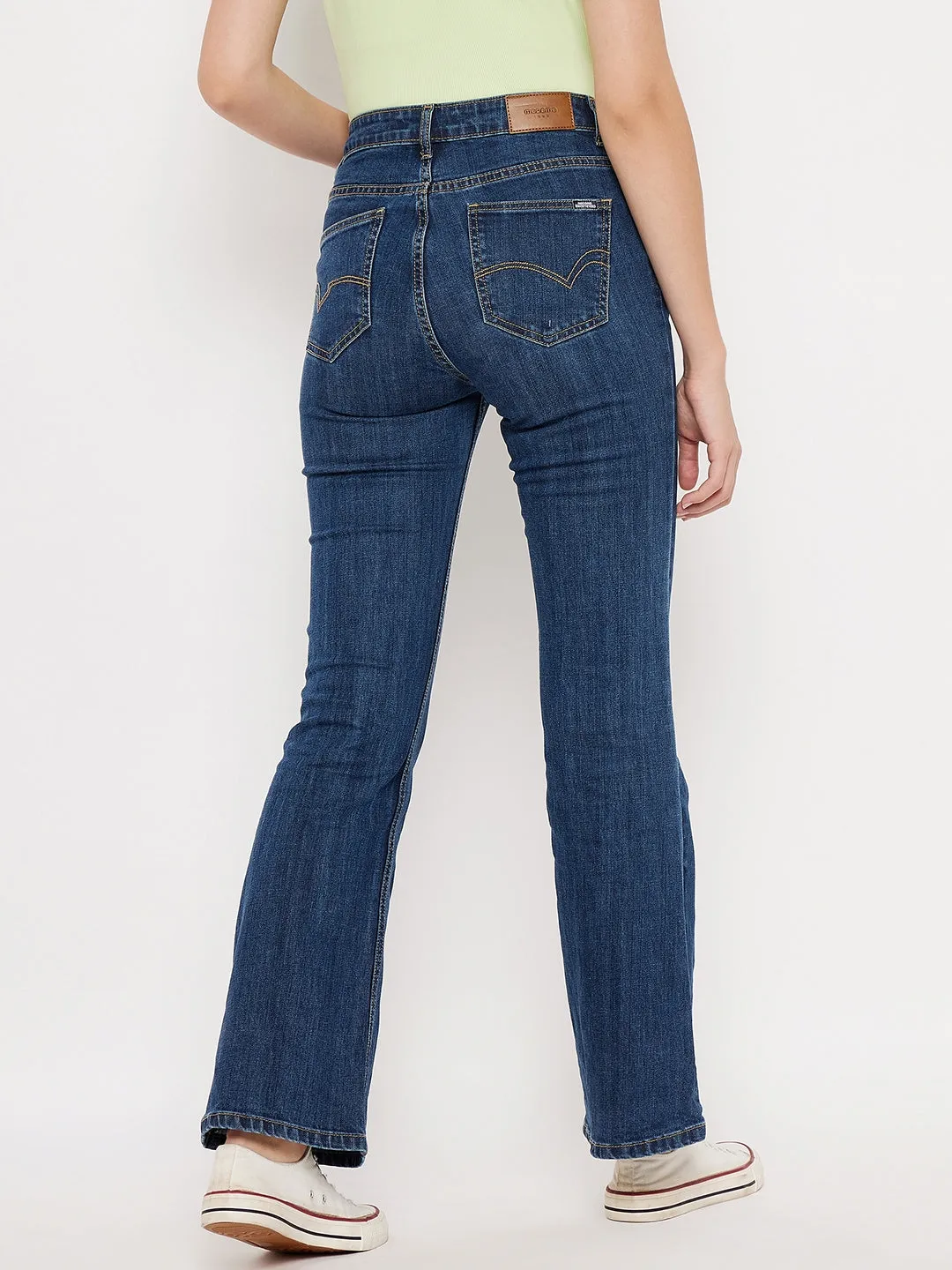 Madame Mid-Rise Flared Dark Wash Jeans