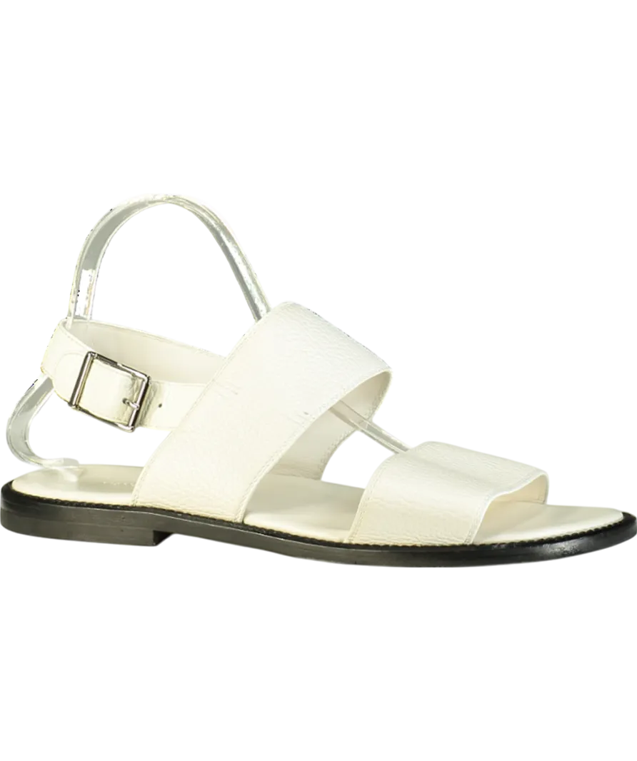 Manolo Blahnik White Bulgobis Calf Leather Sandals UK 9 EU 42 👠
