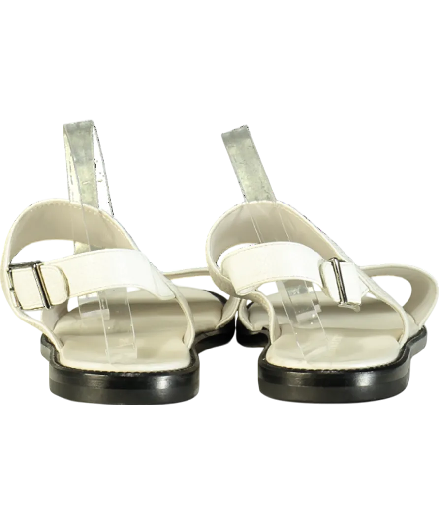 Manolo Blahnik White Bulgobis Calf Leather Sandals UK 9 EU 42 👠