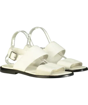Manolo Blahnik White Bulgobis Calf Leather Sandals UK 9 EU 42 👠