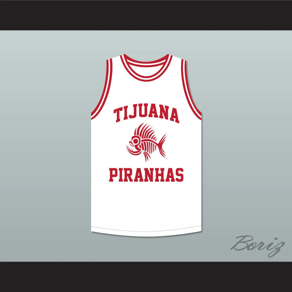 Mario Lopez 23 Tijuana Piranhas White Basketball Jersey Mexican Expansion Team