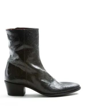 MATT Black Leather Boots