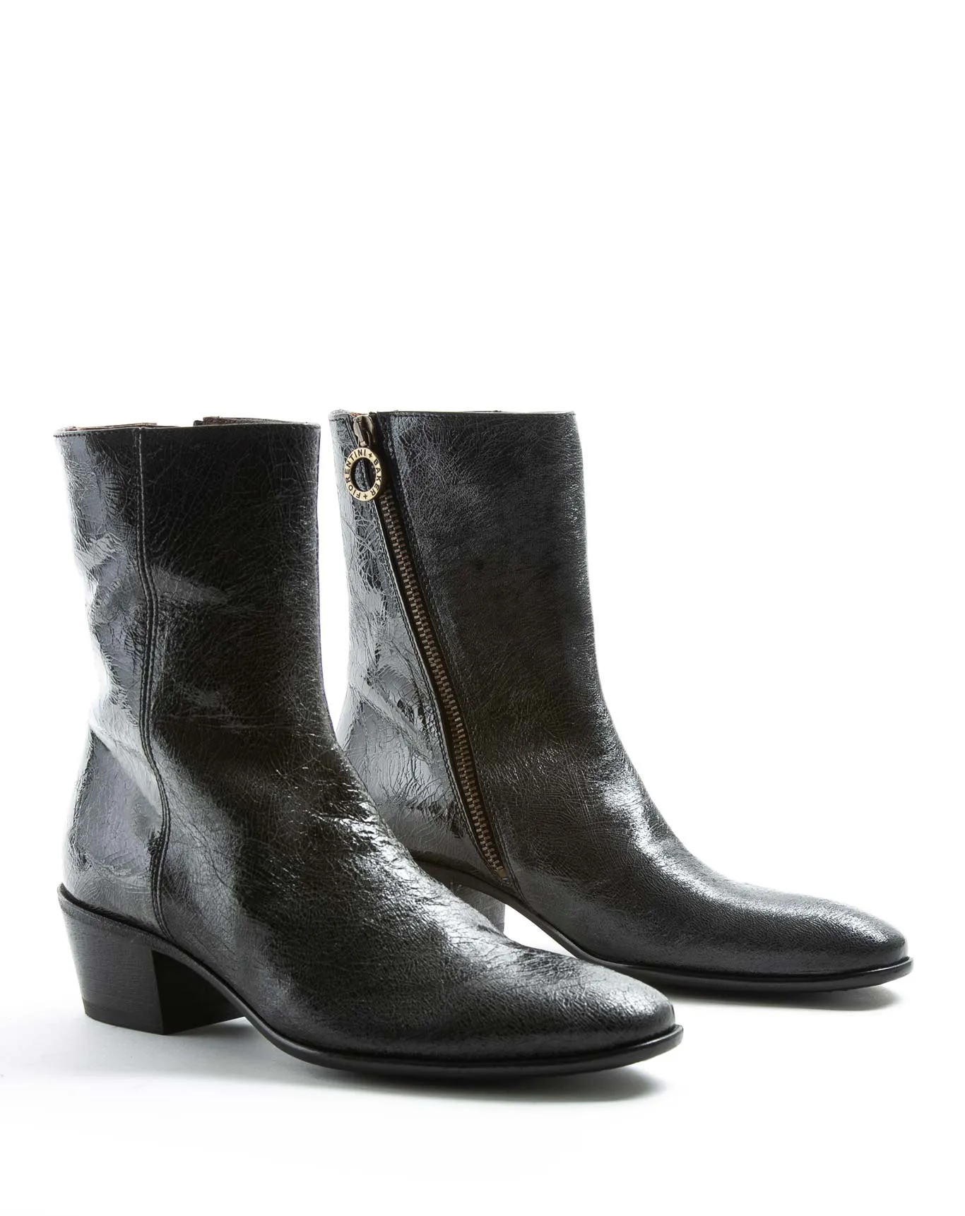MATT Black Leather Boots