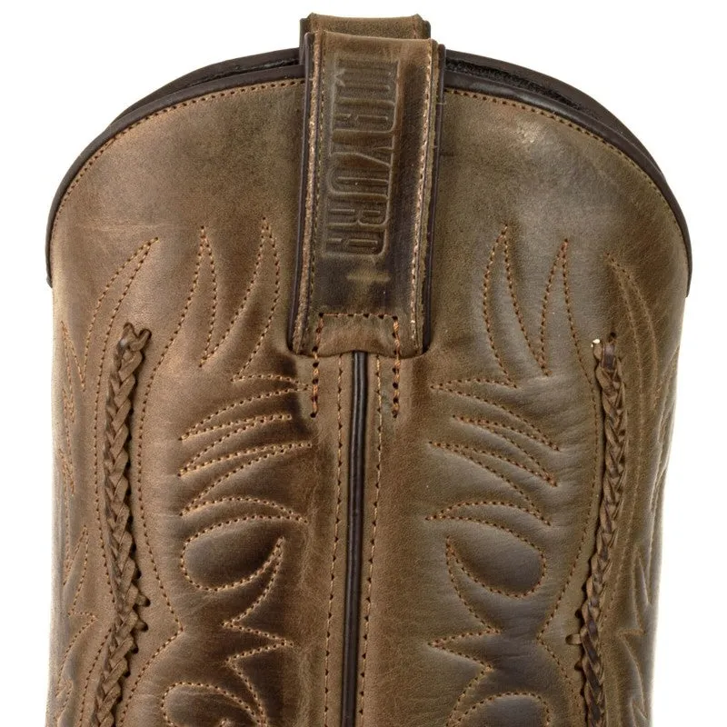 Men's and Women's Handcrafted Biker Boots Brown Leather 07 Texanas