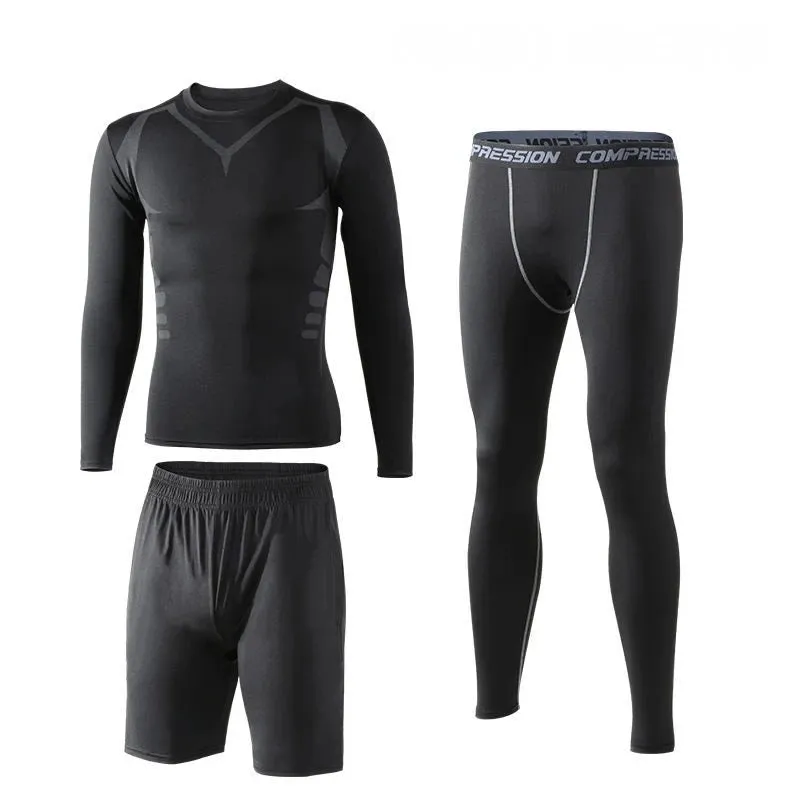 Men's Running Sets Sports Suit - Breathable Jogging Basketball Underwear Tights, Sportswear Yoga Gym Fitness Tracksuit Clothes