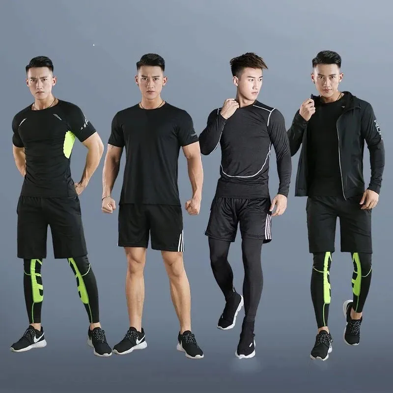 Men's Running Sets Sports Suit - Breathable Jogging Basketball Underwear Tights, Sportswear Yoga Gym Fitness Tracksuit Clothes