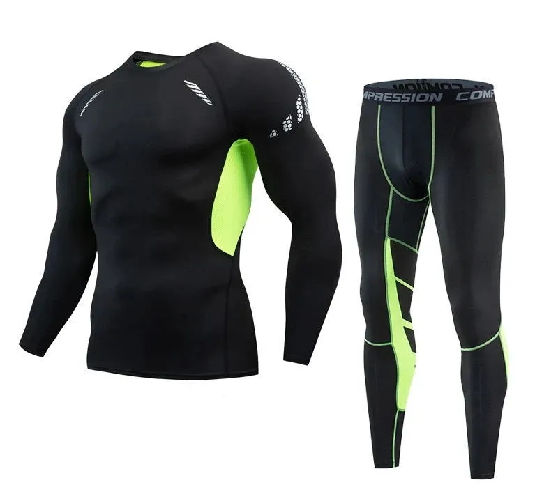 Men's Running Sets Sports Suit - Breathable Jogging Basketball Underwear Tights, Sportswear Yoga Gym Fitness Tracksuit Clothes