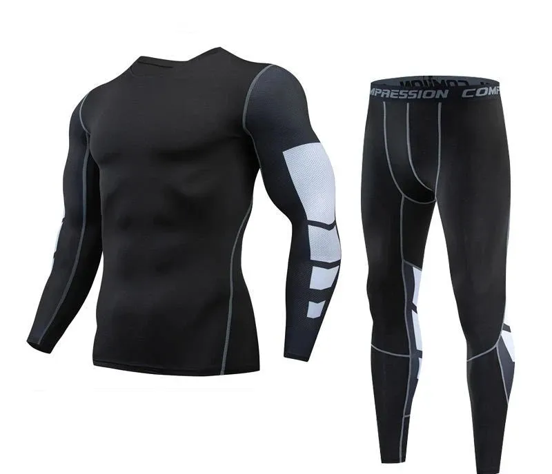 Men's Running Sets Sports Suit - Breathable Jogging Basketball Underwear Tights, Sportswear Yoga Gym Fitness Tracksuit Clothes