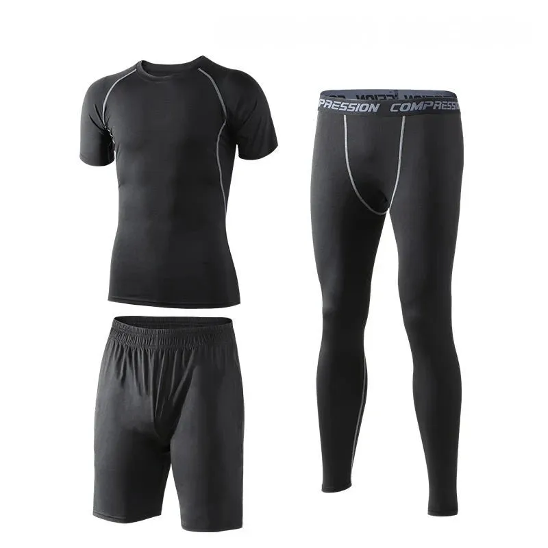 Men's Running Sets Sports Suit - Breathable Jogging Basketball Underwear Tights, Sportswear Yoga Gym Fitness Tracksuit Clothes