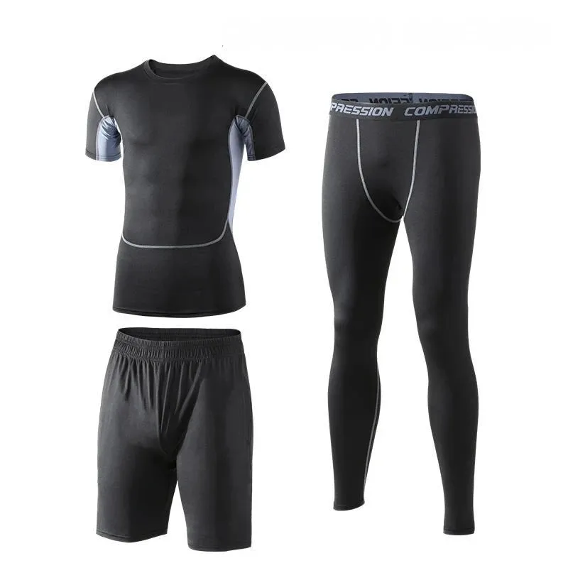 Men's Running Sets Sports Suit - Breathable Jogging Basketball Underwear Tights, Sportswear Yoga Gym Fitness Tracksuit Clothes
