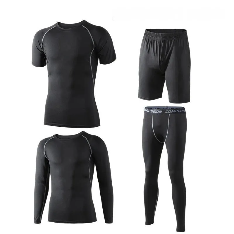 Men's Running Sets Sports Suit - Breathable Jogging Basketball Underwear Tights, Sportswear Yoga Gym Fitness Tracksuit Clothes