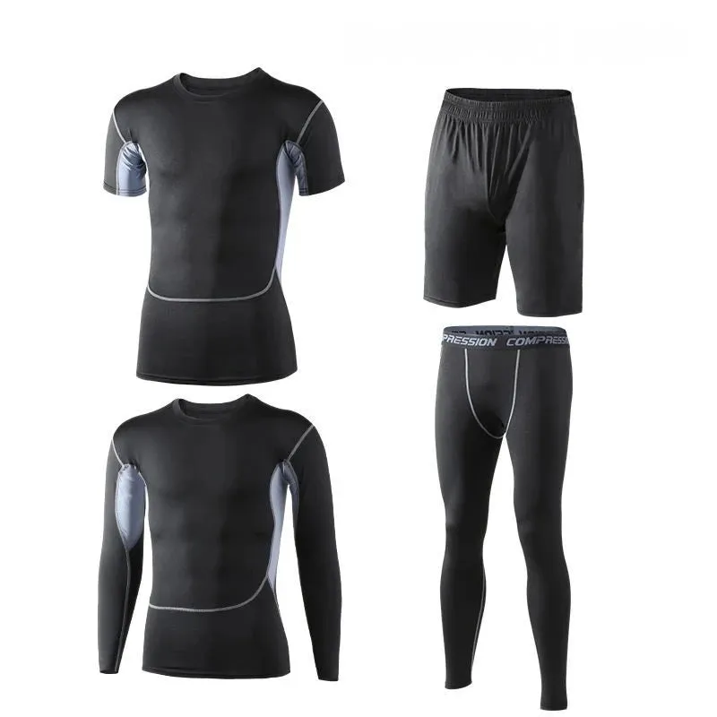 Men's Running Sets Sports Suit - Breathable Jogging Basketball Underwear Tights, Sportswear Yoga Gym Fitness Tracksuit Clothes