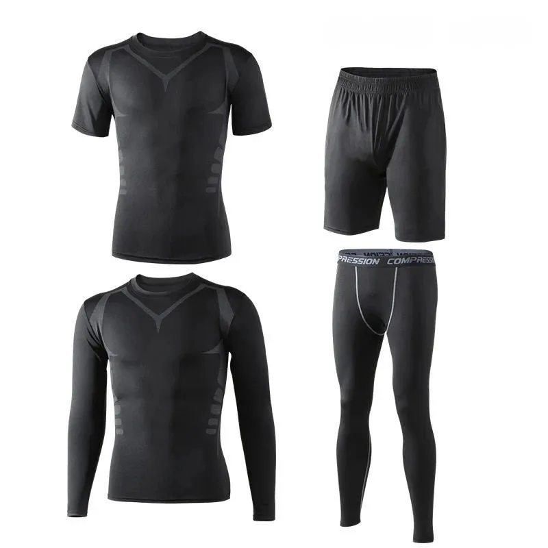 Men's Running Sets Sports Suit - Breathable Jogging Basketball Underwear Tights, Sportswear Yoga Gym Fitness Tracksuit Clothes