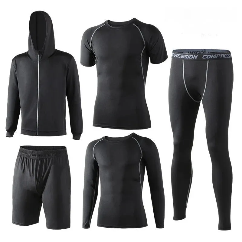Men's Running Sets Sports Suit - Breathable Jogging Basketball Underwear Tights, Sportswear Yoga Gym Fitness Tracksuit Clothes