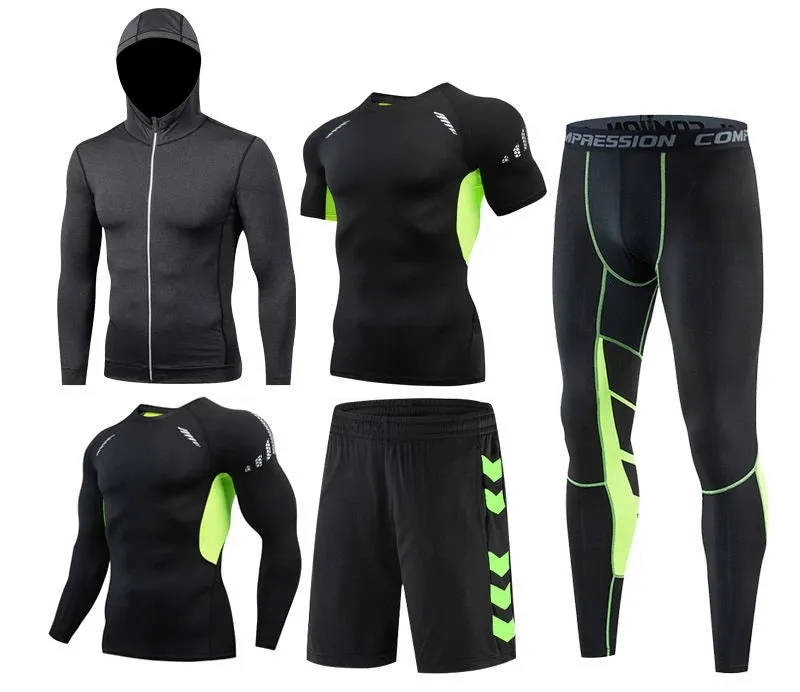 Men's Running Sets Sports Suit - Breathable Jogging Basketball Underwear Tights, Sportswear Yoga Gym Fitness Tracksuit Clothes