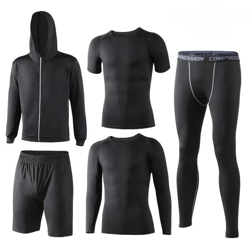 Men's Running Sets Sports Suit - Breathable Jogging Basketball Underwear Tights, Sportswear Yoga Gym Fitness Tracksuit Clothes