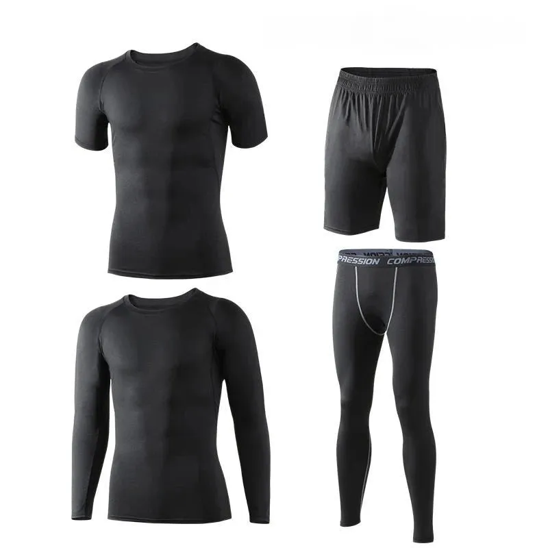 Men's Running Sets Sports Suit - Breathable Jogging Basketball Underwear Tights, Sportswear Yoga Gym Fitness Tracksuit Clothes