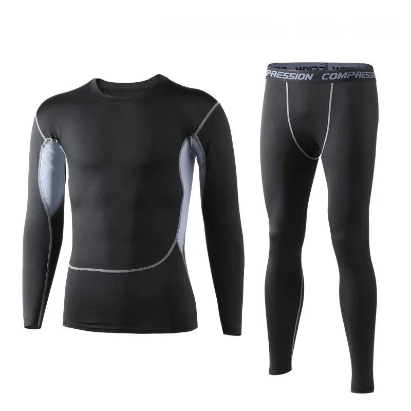 Men's Running Sets Sports Suit - Breathable Jogging Basketball Underwear Tights, Sportswear Yoga Gym Fitness Tracksuit Clothes