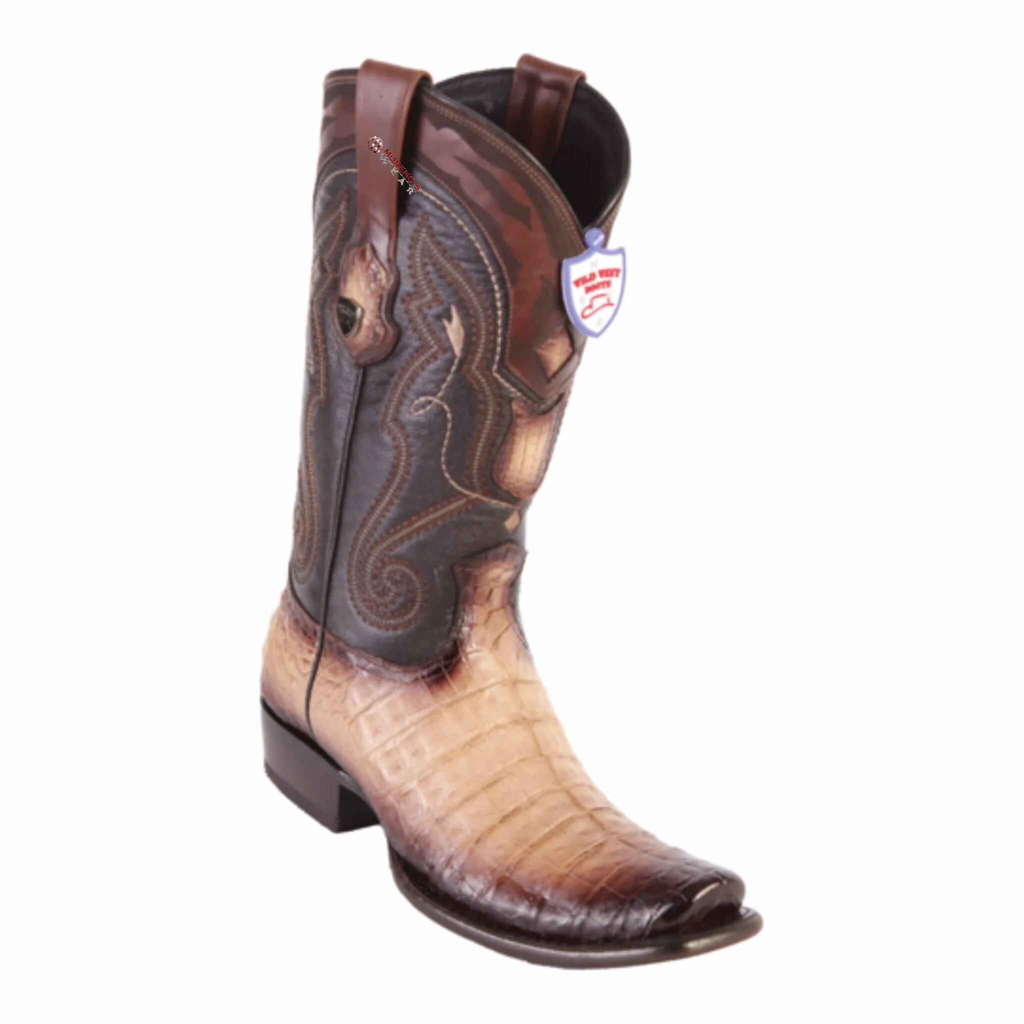 Men's Wild West Caiman Belly Boots Dubai Toe