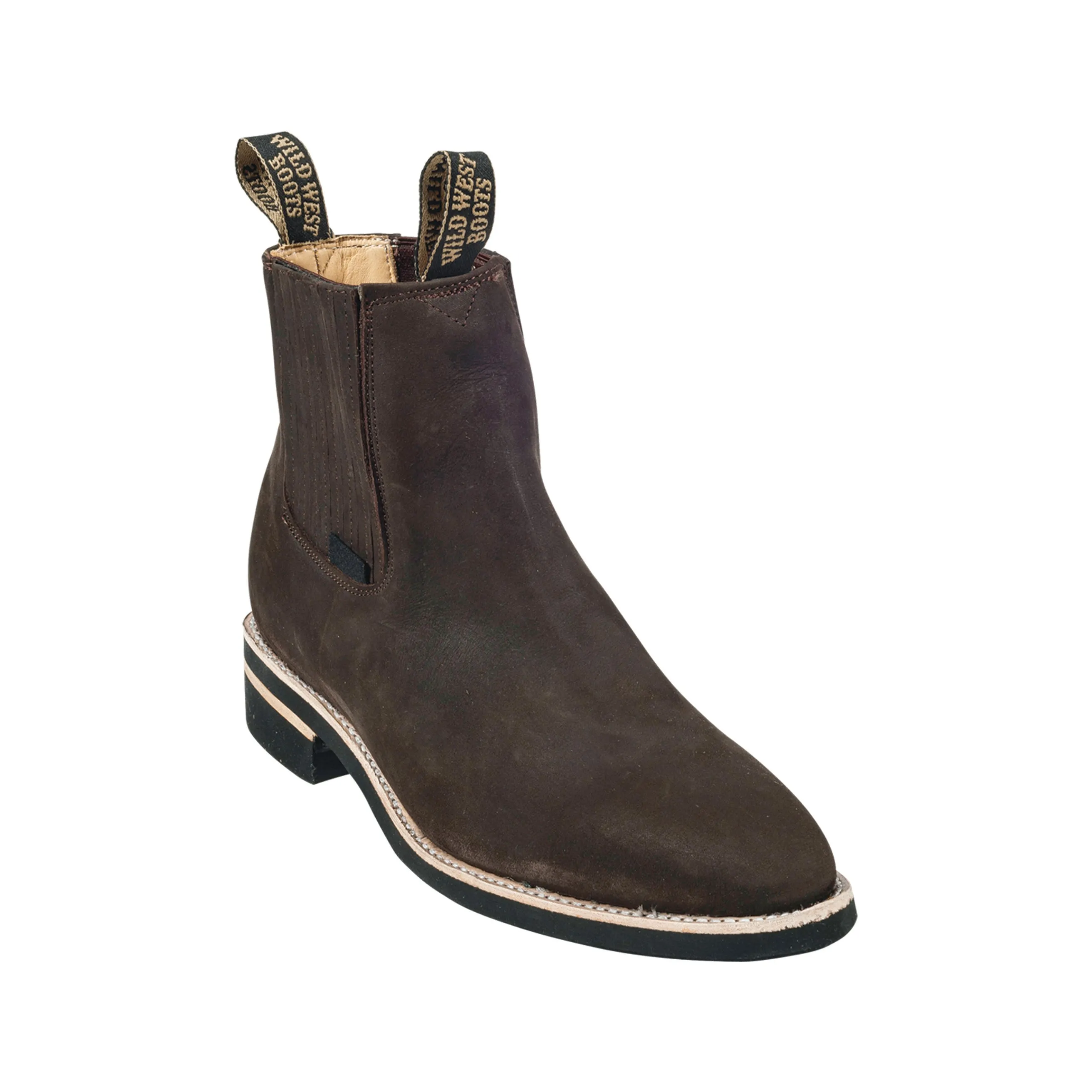 Men's Wild West Nobuck With Rubber Sole Charro Boots