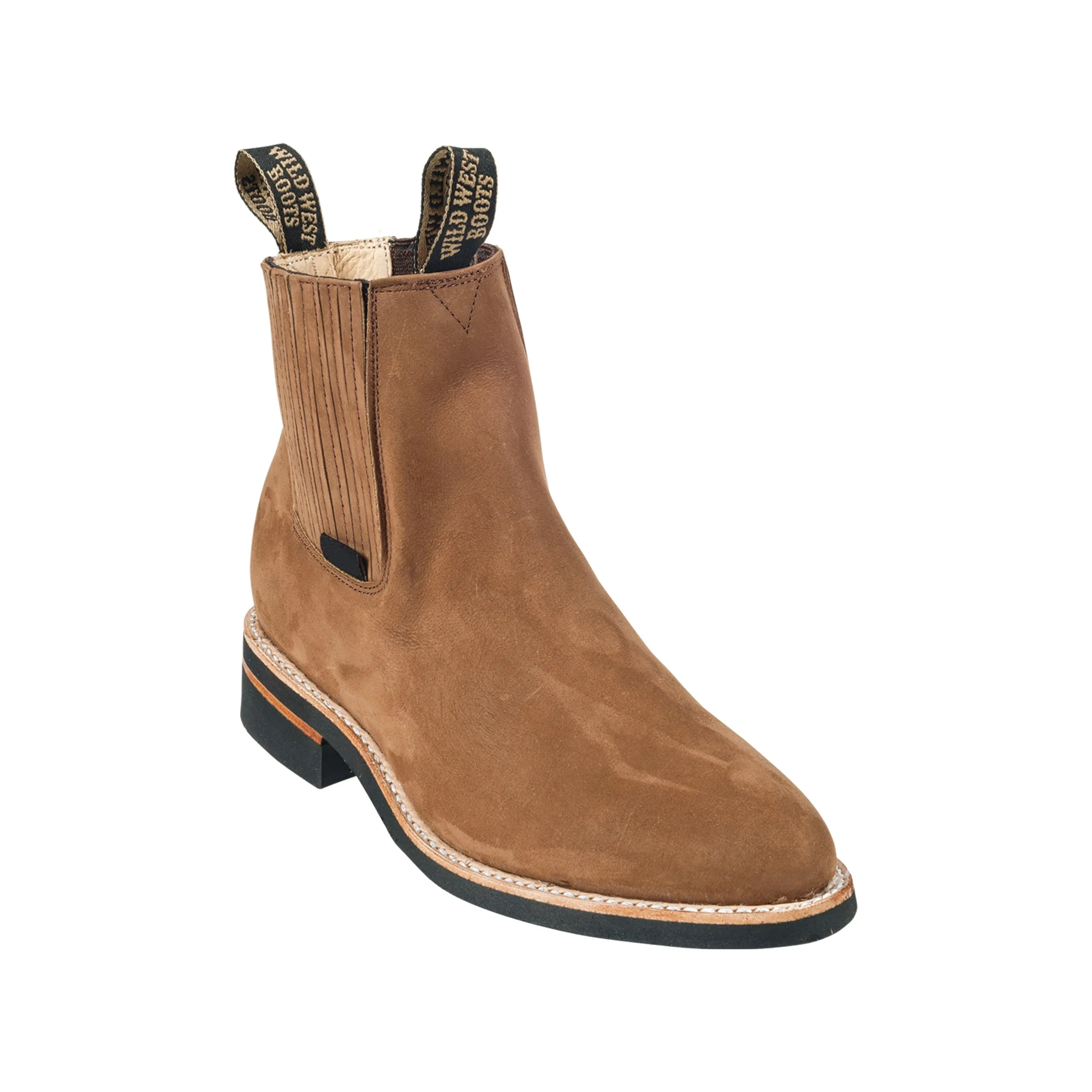 Men's Wild West Nobuck With Rubber Sole Charro Boots