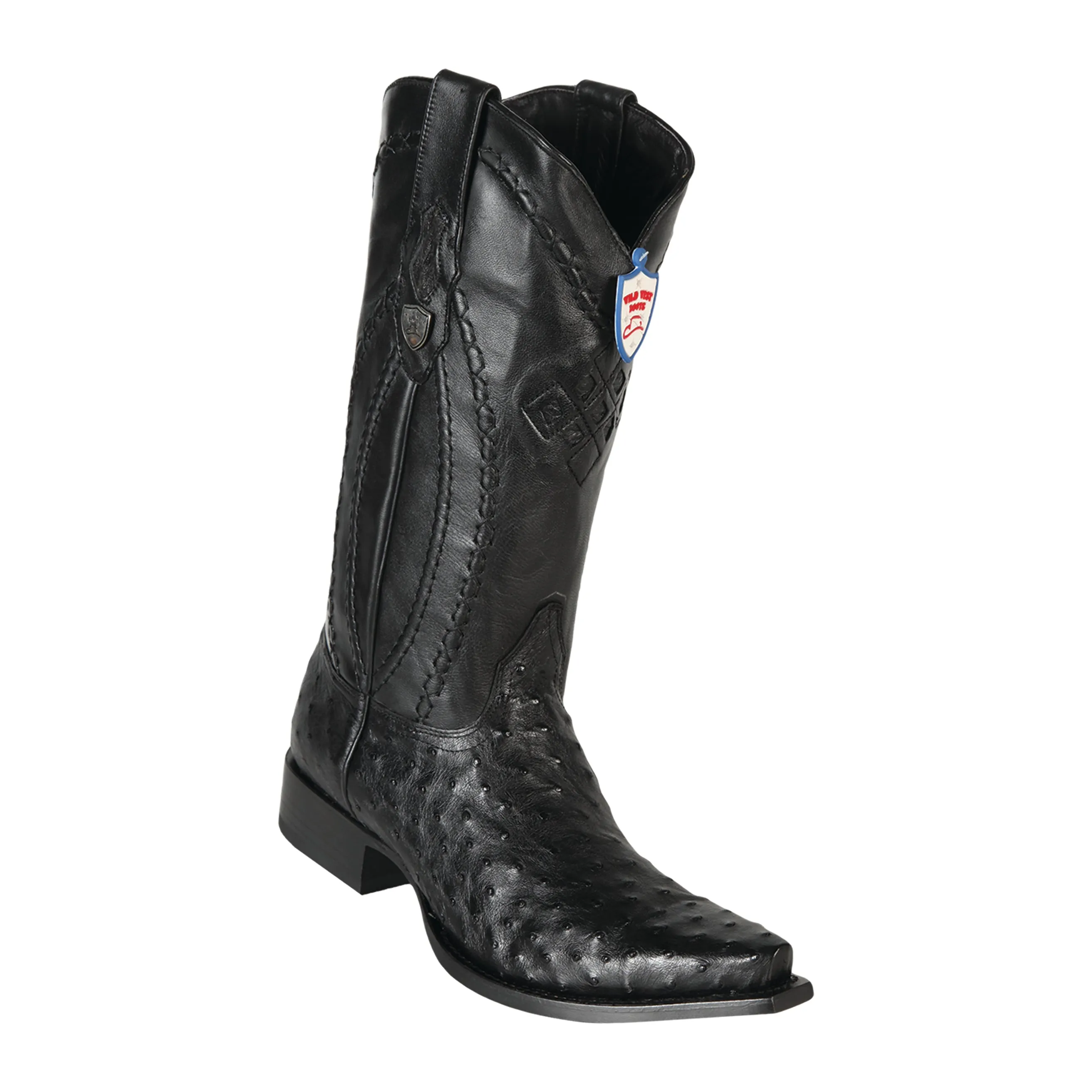 Men's Wild West Ostrich Boots Snip Toe